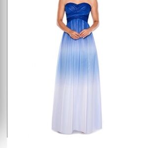 Decode 1.8 Elegant Blue Ombre Women’s Strapless Prom Formal Dress size 2